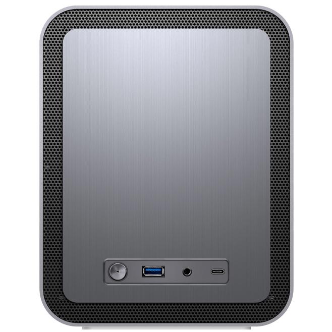 A large main feature product image of Jonsbo N1 - SFF 13L Mini-ITX 5-Bay NAS Case (Grey)