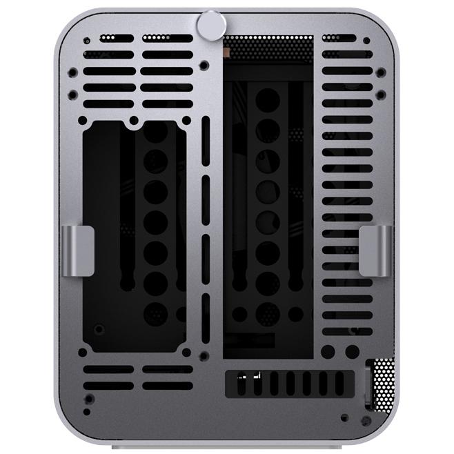 A large main feature product image of Jonsbo N1 - SFF 13L Mini-ITX 5-Bay NAS Case (Grey)
