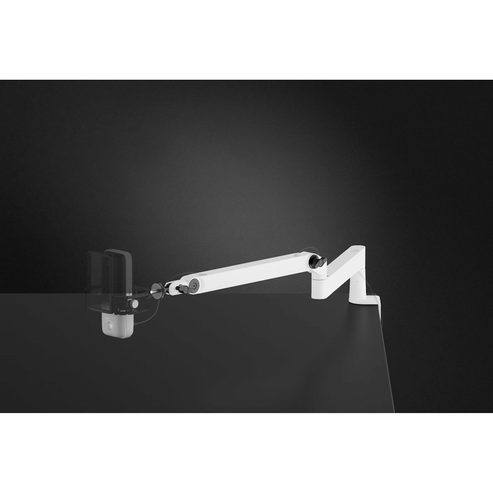 A large main feature product image of Elgato Wave Mic Arm LP White Edition