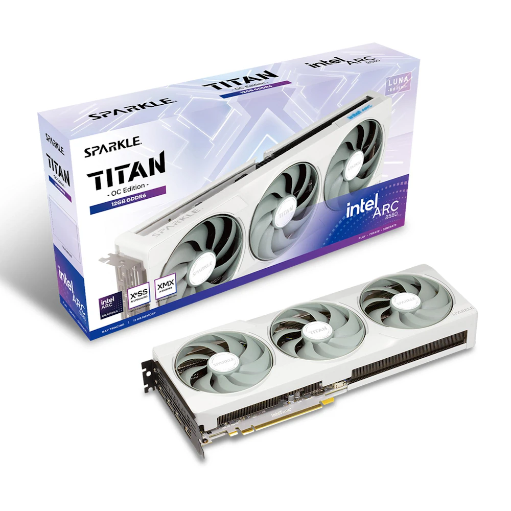SPARKLE Intel Arc Battlemage B580 TITAN Luna OC 12GB GDDR6