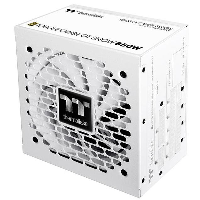 A large main feature product image of Thermaltake Toughpower GT -  850W Gold ATX 3.1 Fully Modular PSU (Snow)