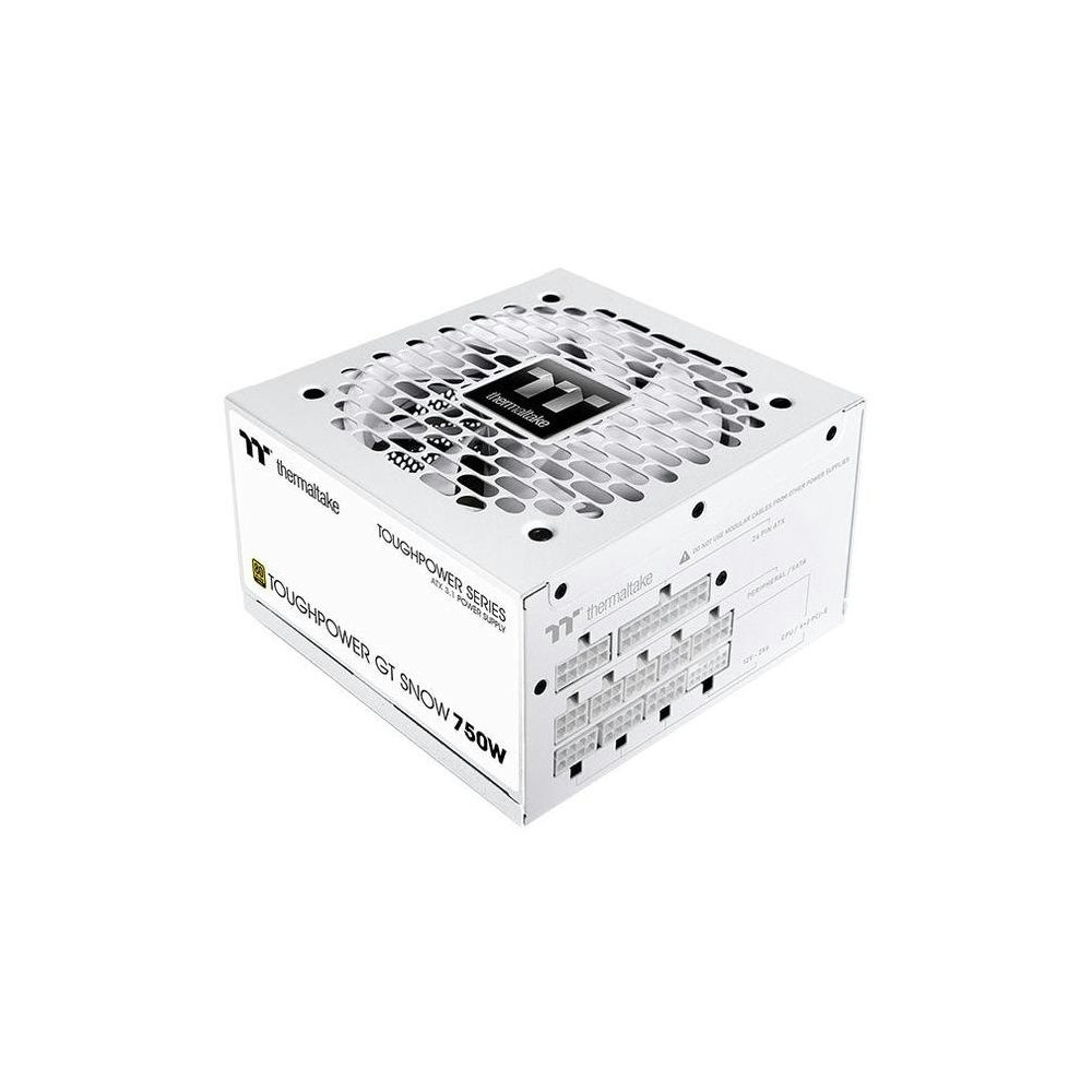 A large main feature product image of Thermaltake Toughpower GT - 750W Gold ATX 3.1 Fully Modular PSU (Snow)