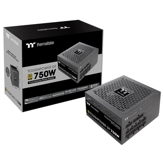 A large main feature product image of Thermaltake Toughpower GT - 750W Gold ATX 3.1 Fully Modular PSU