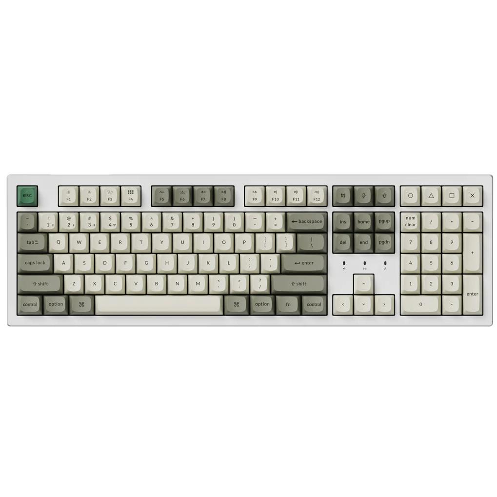 A large main feature product image of Keychron K10 Max - Fullsize QMK/VIA Wireless Custom Mechanical Keyboard - White (Silent Red Switch)