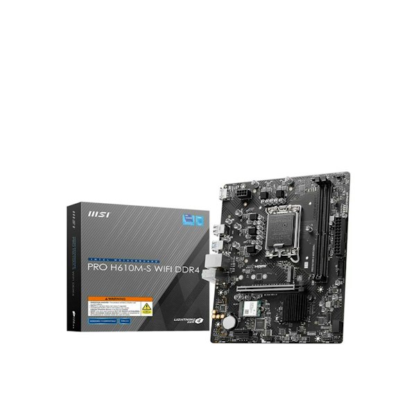 MSI PRO H610M-S WiFi DDR4 LGA1700 mATX Desktop Motherboard