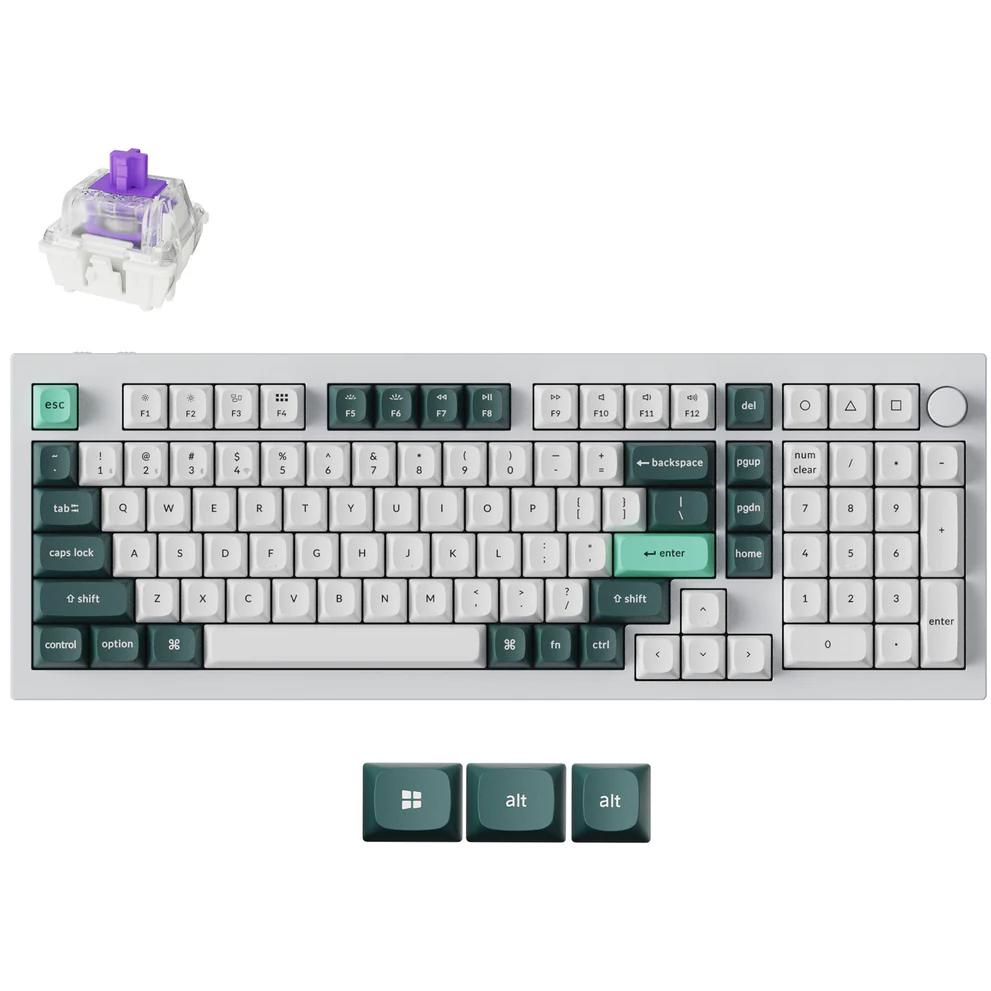 A large main feature product image of Keychron Q5 HE - 96% QMK Wireless Custom Keyboard - White (Gateron Nebula Magnetic Switch)