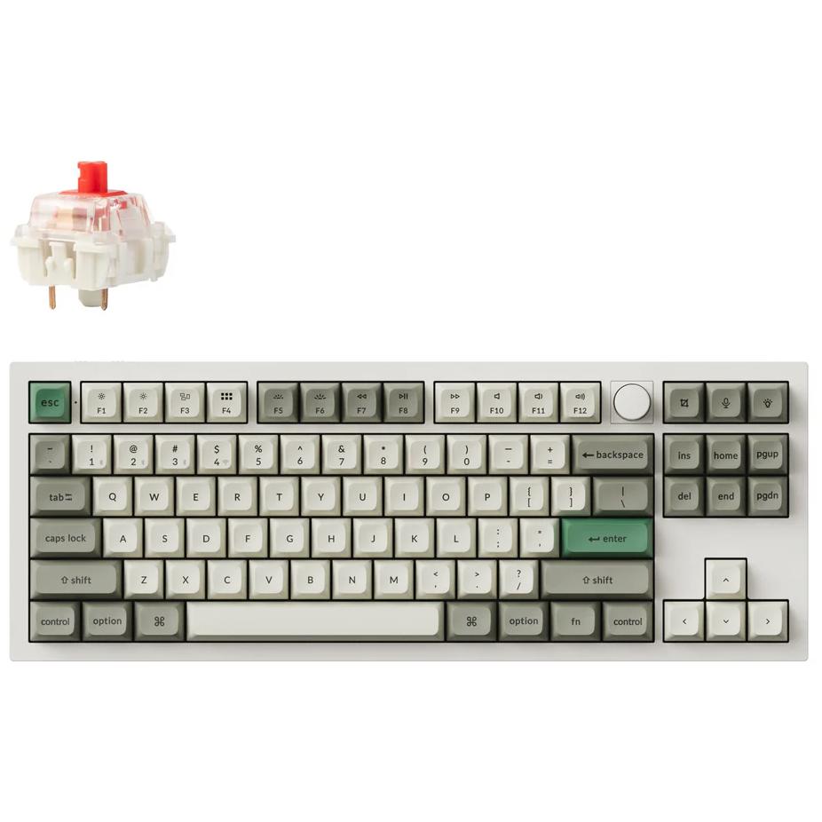 A large main feature product image of Keychron Q3 Max - 80% TKL QMK Wireless Custom Mechanical Keyboard - White (Gateron Jupiter Red Switch)