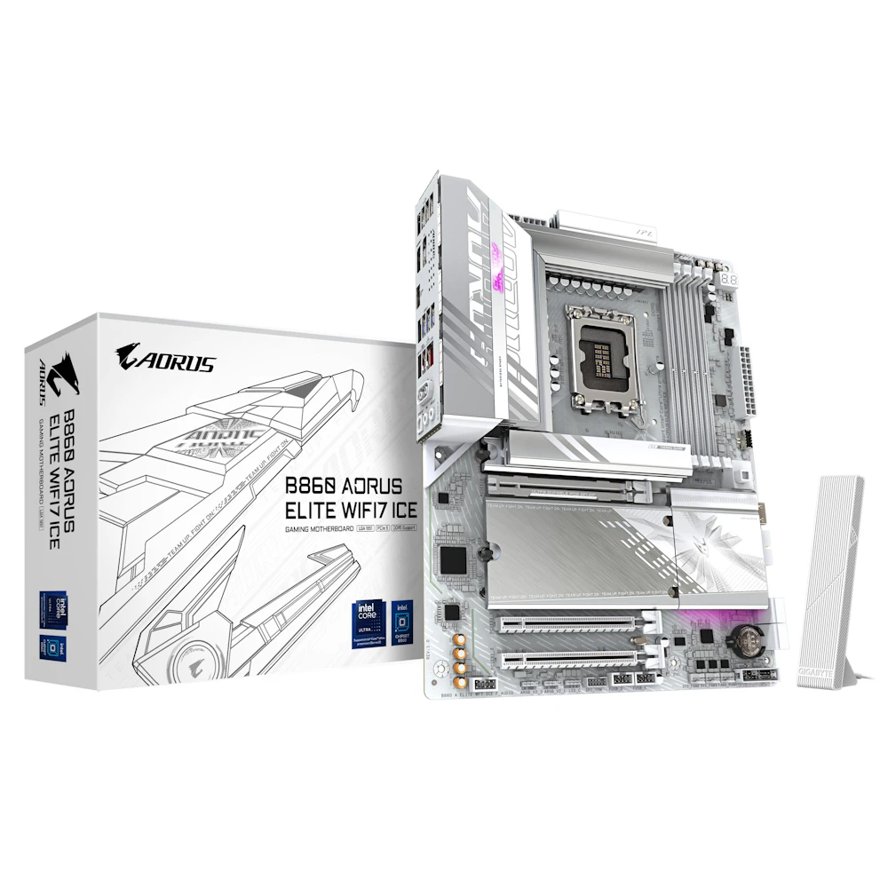 Gigabyte B860 AORUS ELITE WIFI7 ICE LGA1851 ATX Desktop Motherboard