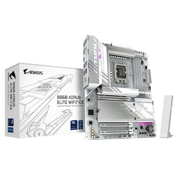 Gigabyte B860 AORUS ELITE WIFI7 ICE LGA1851 ATX Desktop Motherboard