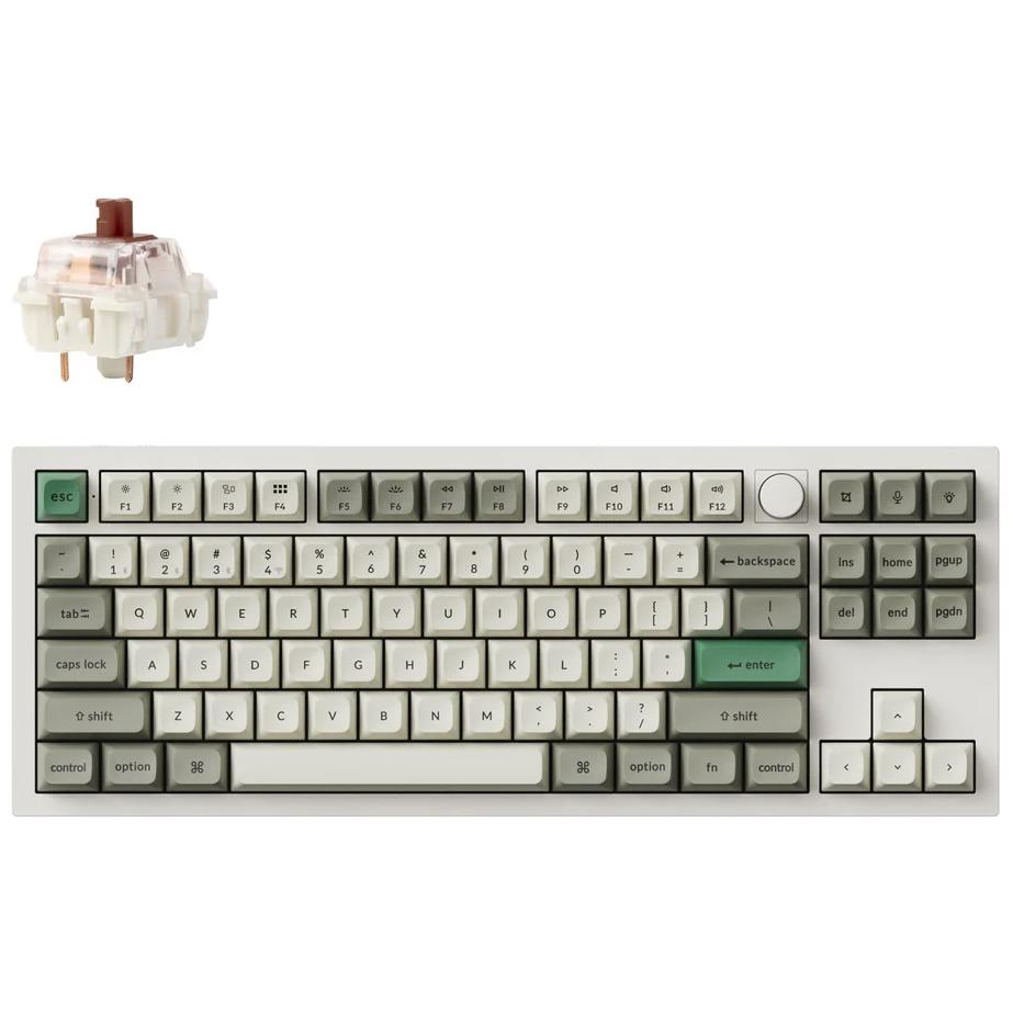 A large main feature product image of Keychron Q3 Max - 80% TKL QMK Wireless Custom Mechanical Keyboard - White (Gateron Jupiter Brown Switch)