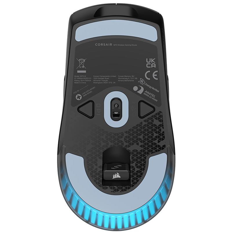 A large main feature product image of Corsair M75 WIRELESS Lightweight RGB Gaming Mouse