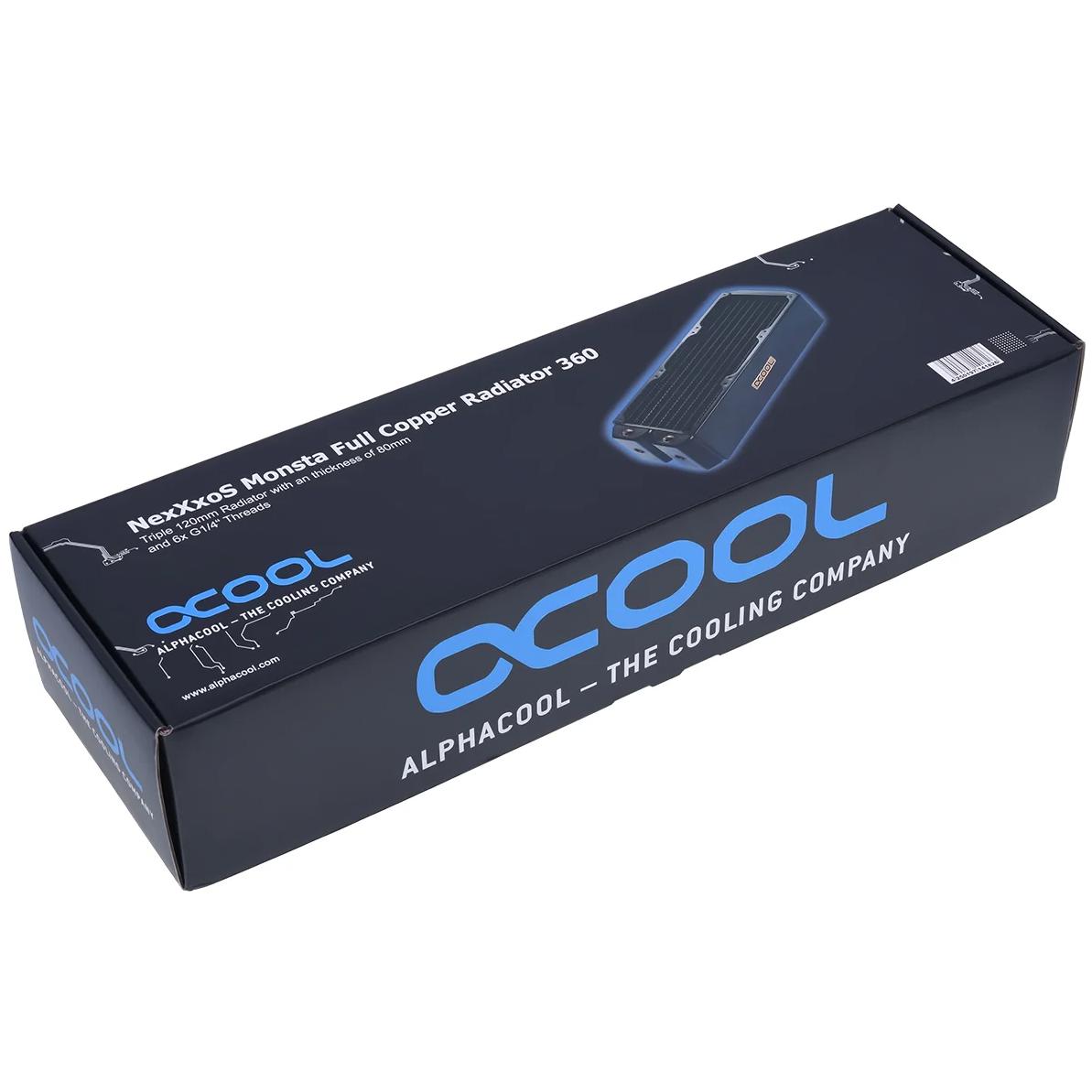A large main feature product image of Alphacool NexXxoS Monsta Full Copper 360 x 86mm Radiator