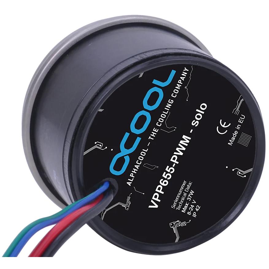 A large main feature product image of Alphacool VPP655 PWM D5 Pump