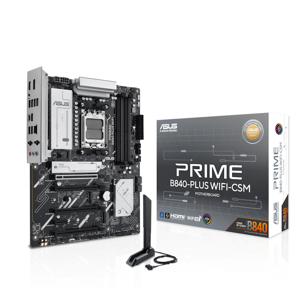 ASUS PRIME B840-Plus WiFi-CSM AM5 ATX Desktop Motherboard