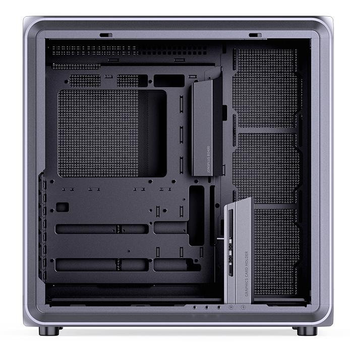 A large main feature product image of Jonsplus BO400 Mid Tower Dual-Chamber Aluminium Frame Case (Grey)