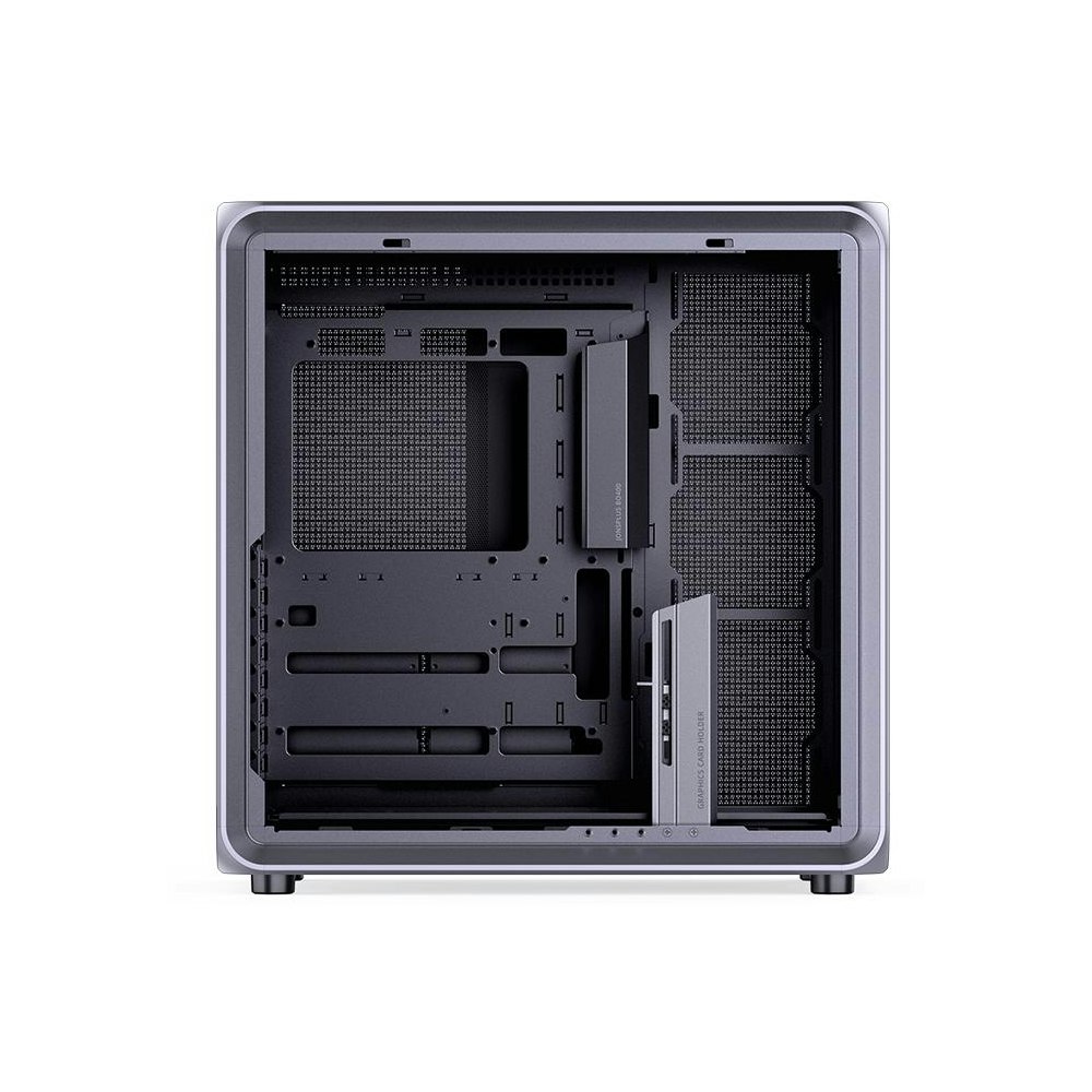 A large main feature product image of Jonsplus BO400 Mid Tower Dual-Chamber Aluminium Frame Case (Grey)