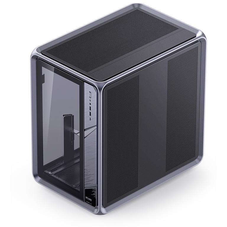 A large main feature product image of Jonsplus BO400 Mid Tower Dual-Chamber Aluminium Frame Case (Grey)