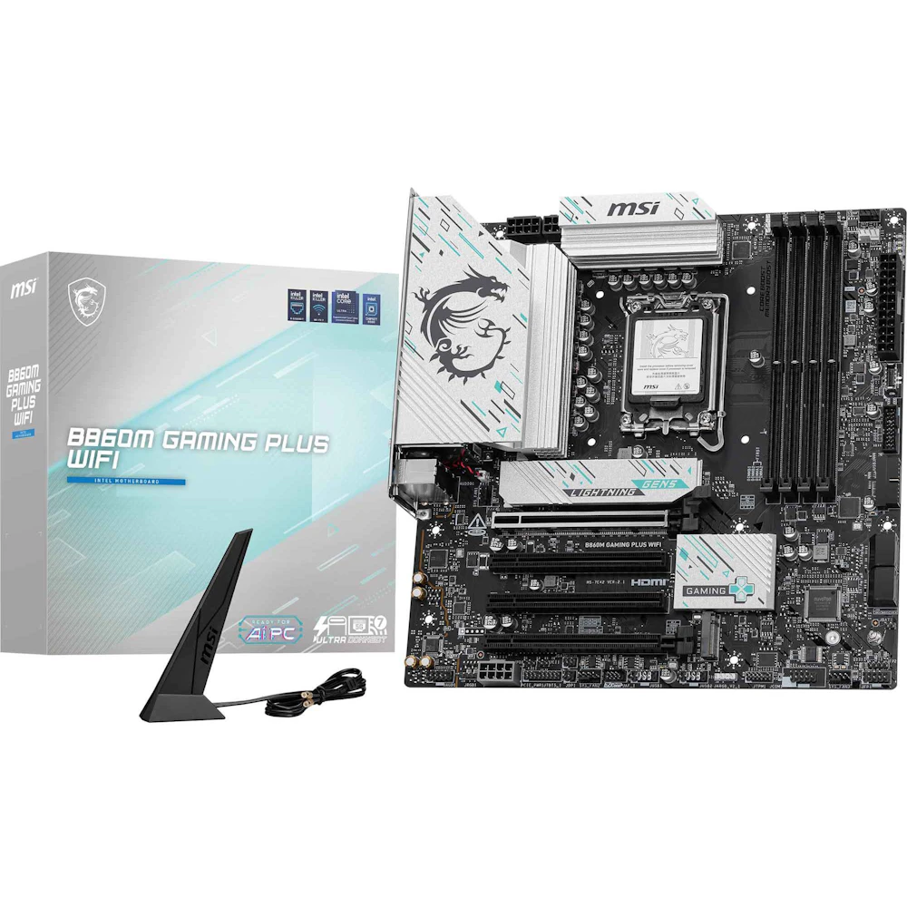 MSI B860M Gaming Plus WiFi LGA1851 mATX Desktop Motherboard