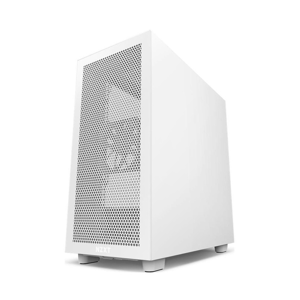 A large main feature product image of NZXT H7 Flow 2024 Mid Tower Case - White