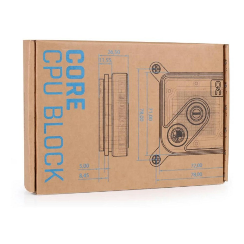 A large main feature product image of Alphacool Core 1 CPU Water Block (Carbon)