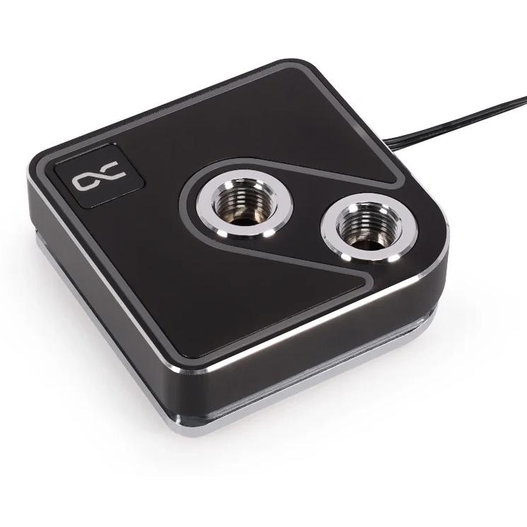 A large main feature product image of Alphacool Core 1 Aurora ARGB CPU Water Block (Black)