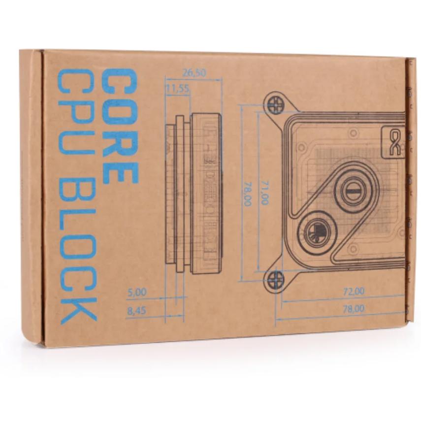 A large main feature product image of Alphacool Core 1 Aurora ARGB CPU Water Block (Black)