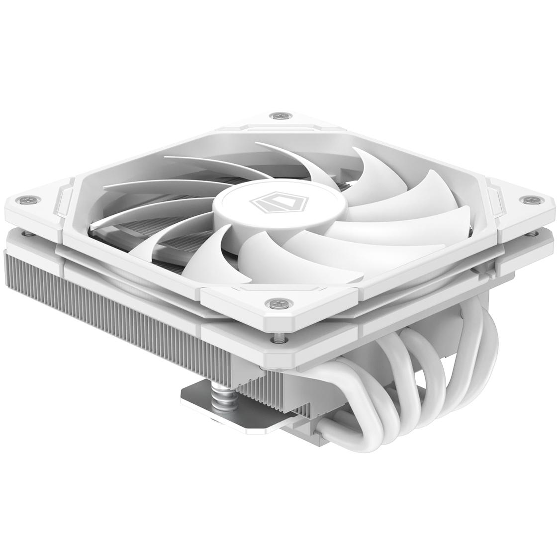 A large main feature product image of ID-COOLING IS-67-XT Low Profile CPU Cooler (White)