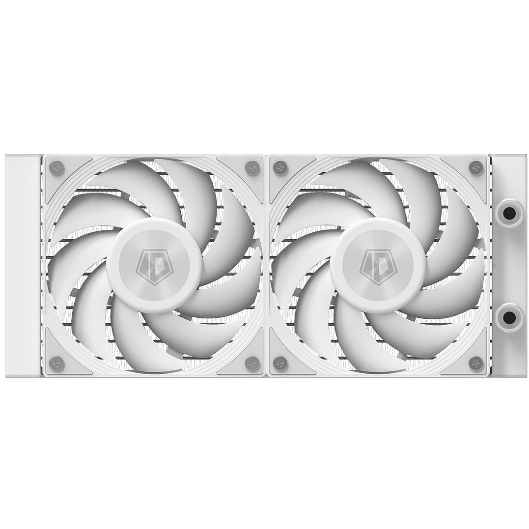 A large main feature product image of ID-COOLING DX240 MAX 240mm ARGB AIO Liquid CPU Cooler (White)