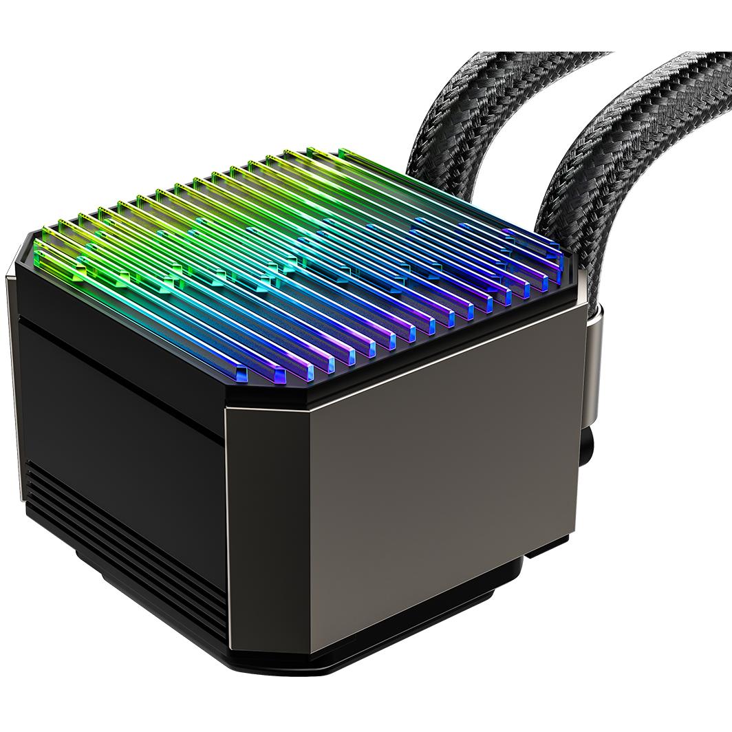 A large main feature product image of ID-COOLING DX360 MAX 360mm ARGB AIO Liquid CPU Cooler (Black)