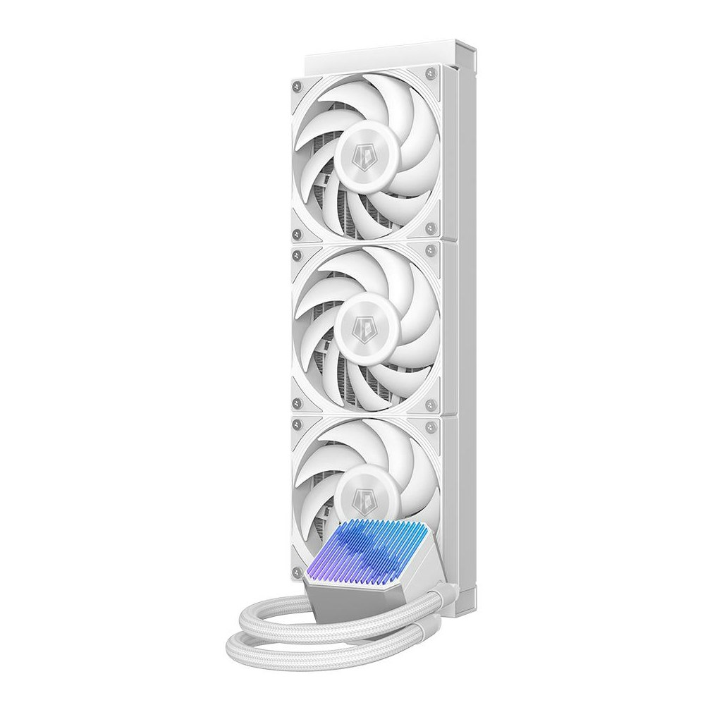 A large main feature product image of ID-COOLING DX360 MAX 360mm ARGB AIO Liquid CPU Cooler (White)