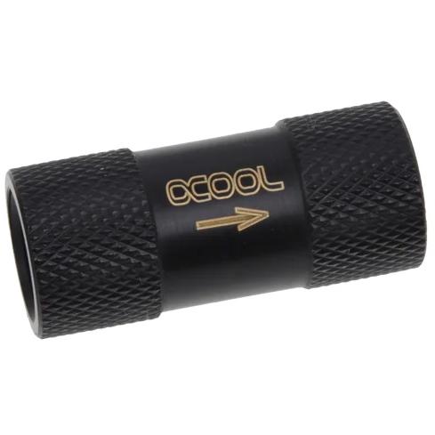 A large main feature product image of Alphacool G1/4" One-Way Check Valve (Black)