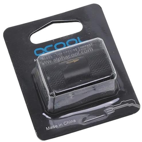 A large main feature product image of Alphacool G1/4" One-Way Check Valve (Black)