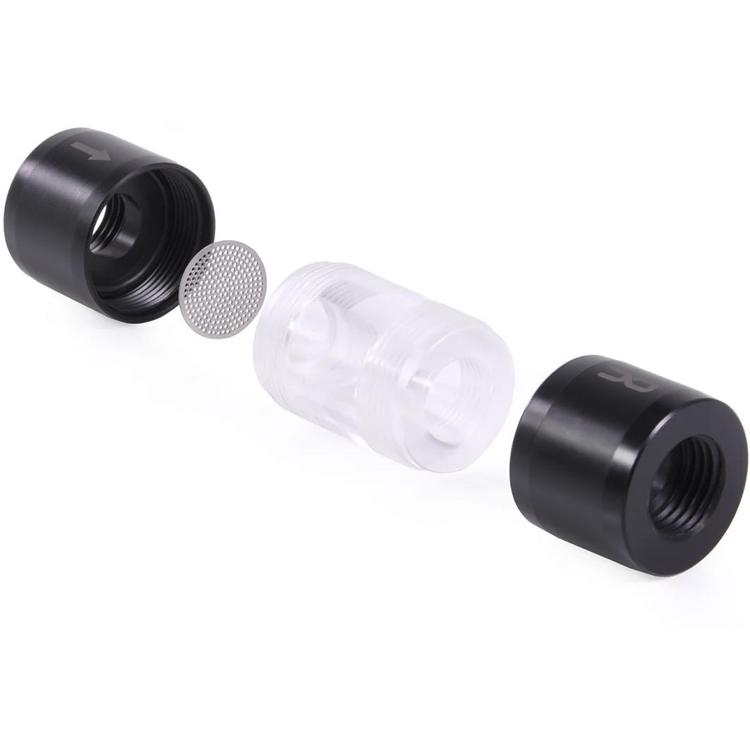 A large main feature product image of Alphacool Eiszapfen G1/4" Inline Particle Filter (Acetal/Acrylic)