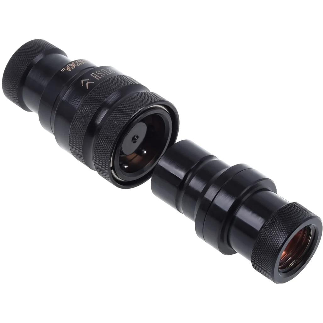 A large main feature product image of Alphacool Eiszapfen G1/4" Quick Release Coupling Set - Female (Black)