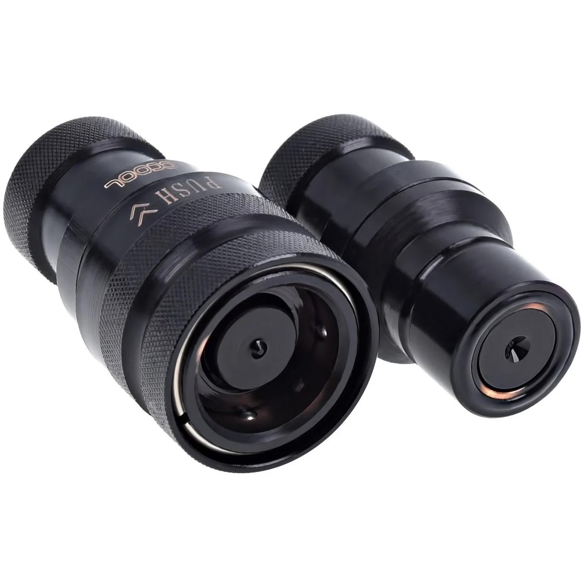 A large main feature product image of Alphacool Eiszapfen G1/4" Quick Release Coupling Set - Female (Black)