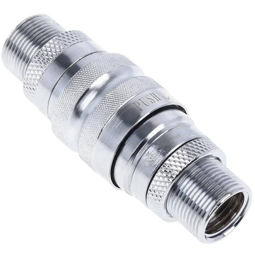 Alphacool Eiszapfen G1/4" Quick Release Coupling Set - Male (Chrome)
