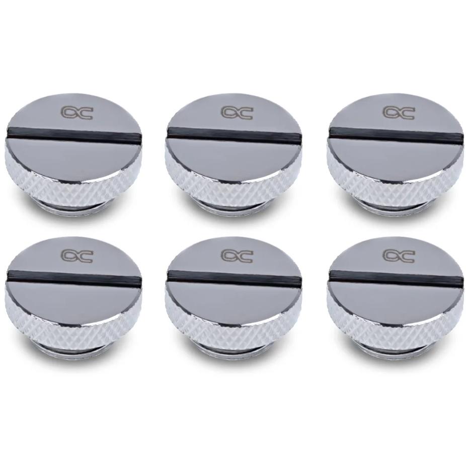 A large main feature product image of Alphacool Eiszapfen G1/4" Plug 6-Pack (Chrome)
