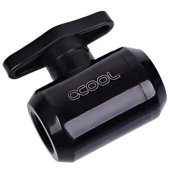A large main feature product image of Alphacool Eiszapfen G1/4" Ball Valve (Black)