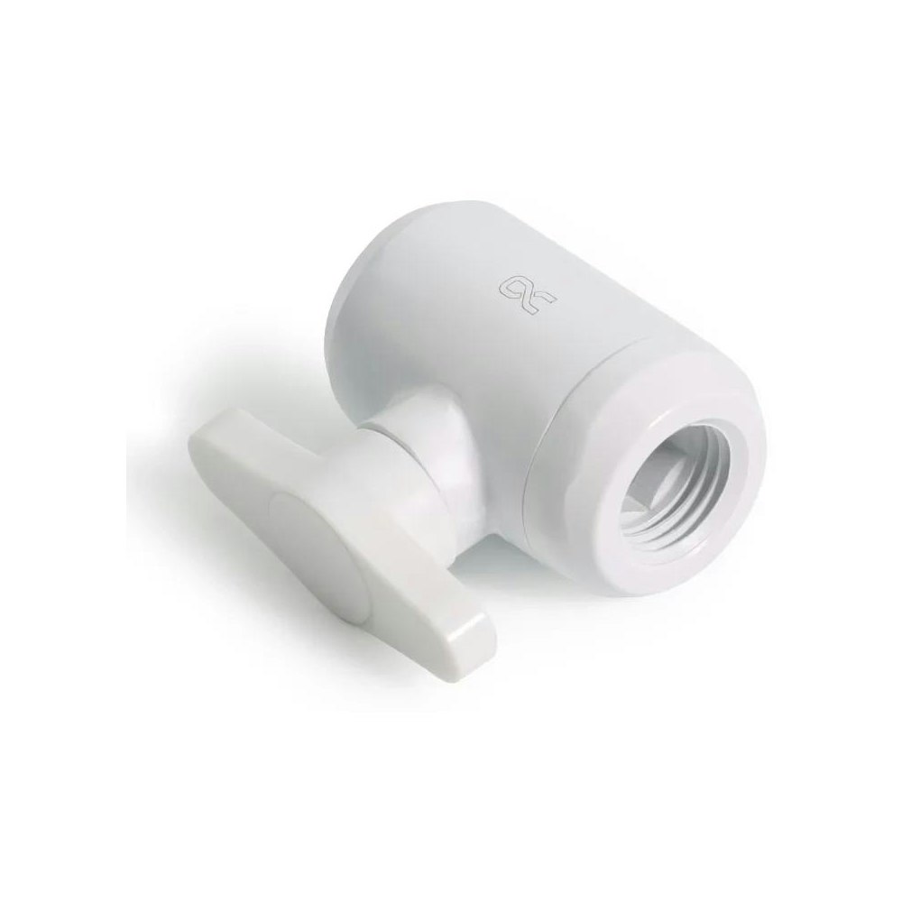 A large main feature product image of Alphacool Eiszapfen G1/4" Ball Valve (White)