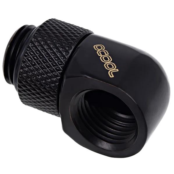 A large main feature product image of Alphacool Eiszapfen G1/4" 90 Degree Rotary Fitting (Black)