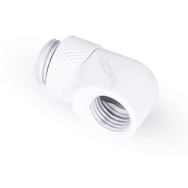 A large main feature product image of Alphacool Eiszapfen G1/4" 90 Degree Rotary Fitting (White)