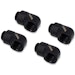 A product image of Alphacool Eiszapfen G1/4" 90 Degree Rotary Fitting 4-Pack (Black)