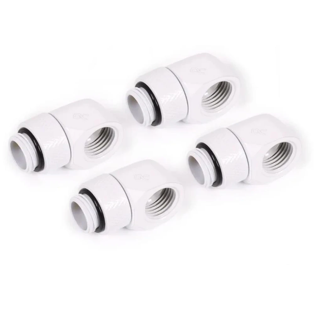 Alphacool Eiszapfen G1/4" 90 Degree Rotary Fitting 4-Pack (White)