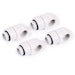 A product image of Alphacool Eiszapfen G1/4" 90 Degree Rotary Fitting 4-Pack (White)