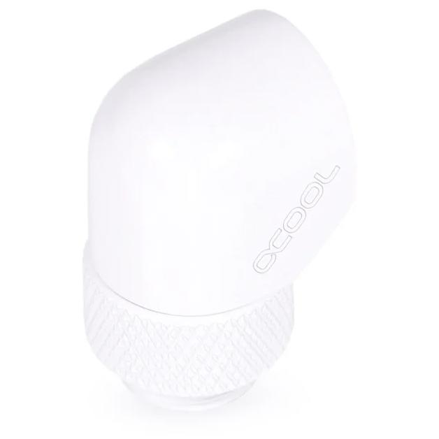 A large main feature product image of Alphacool Eiszapfen G1/4" 90 Degree Rotary Fitting 4-Pack (White)