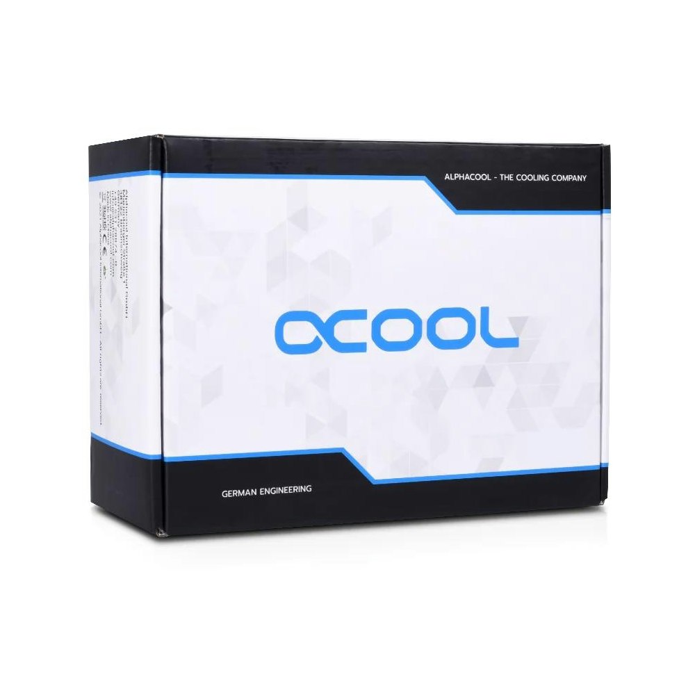 A large main feature product image of Alphacool Rise Flat 120 ARGB D5 Pump/Reservoir Combo