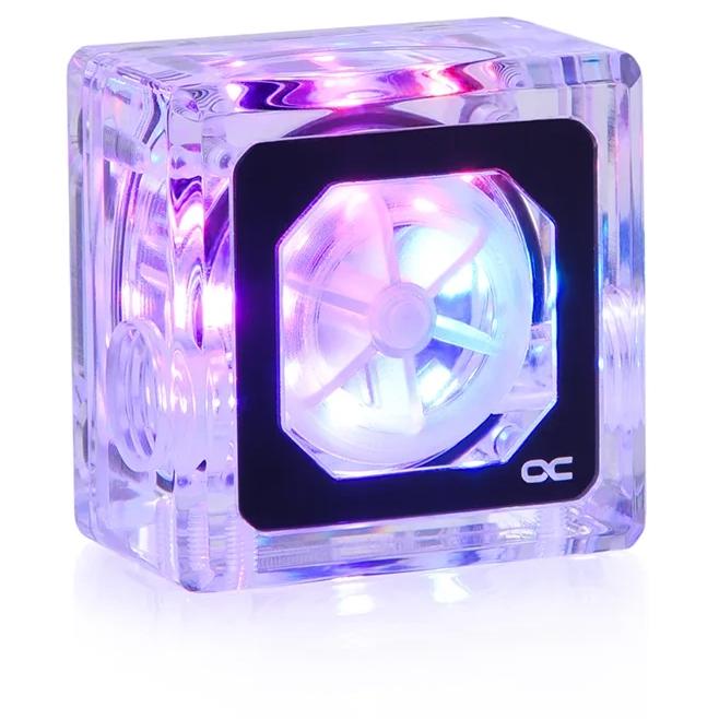 A large main feature product image of Alphacool Eisfluegel Aurora ARGB Flow Meter