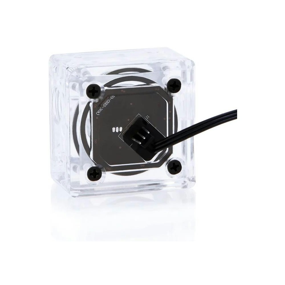 A large main feature product image of Alphacool Eisfluegel Aurora ARGB Flow Meter