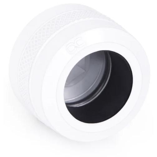 A large main feature product image of Alphacool Eiszapfen PRO G1/4" 16mm Hard Tube Compression Fitting 6-Pack (White)