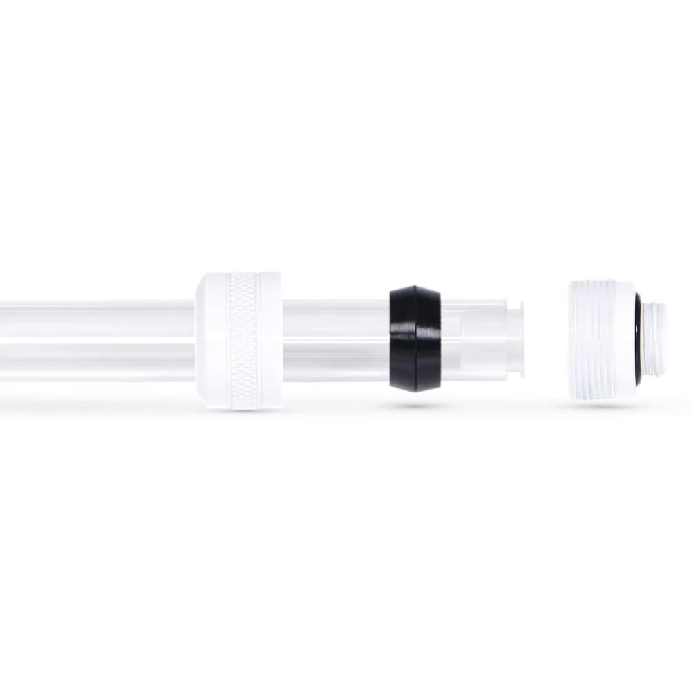 A large main feature product image of Alphacool Eiszapfen PRO G1/4" 16mm Hard Tube Compression Fitting 6-Pack (White)